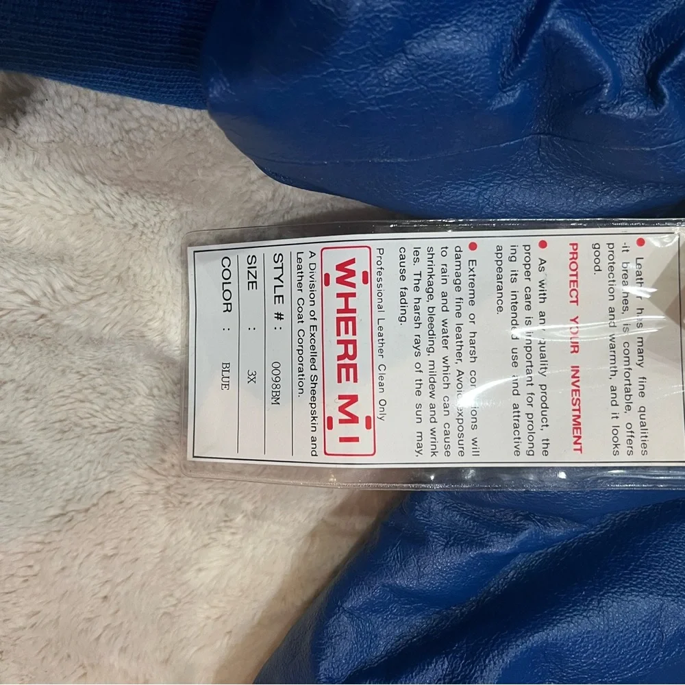 VTG 90s Michael Hoban Blue Leather U.S. AIR FORCE Wheremi Men's 3XL - Picture 4 of 6